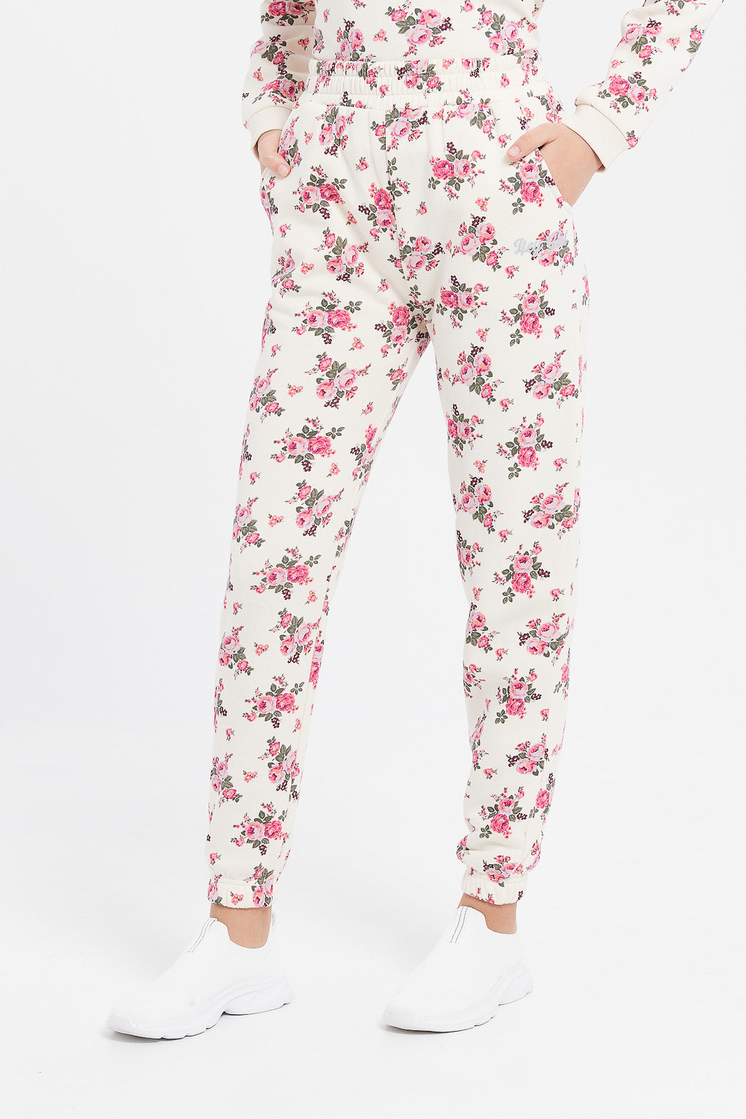 Floral track outlet pants