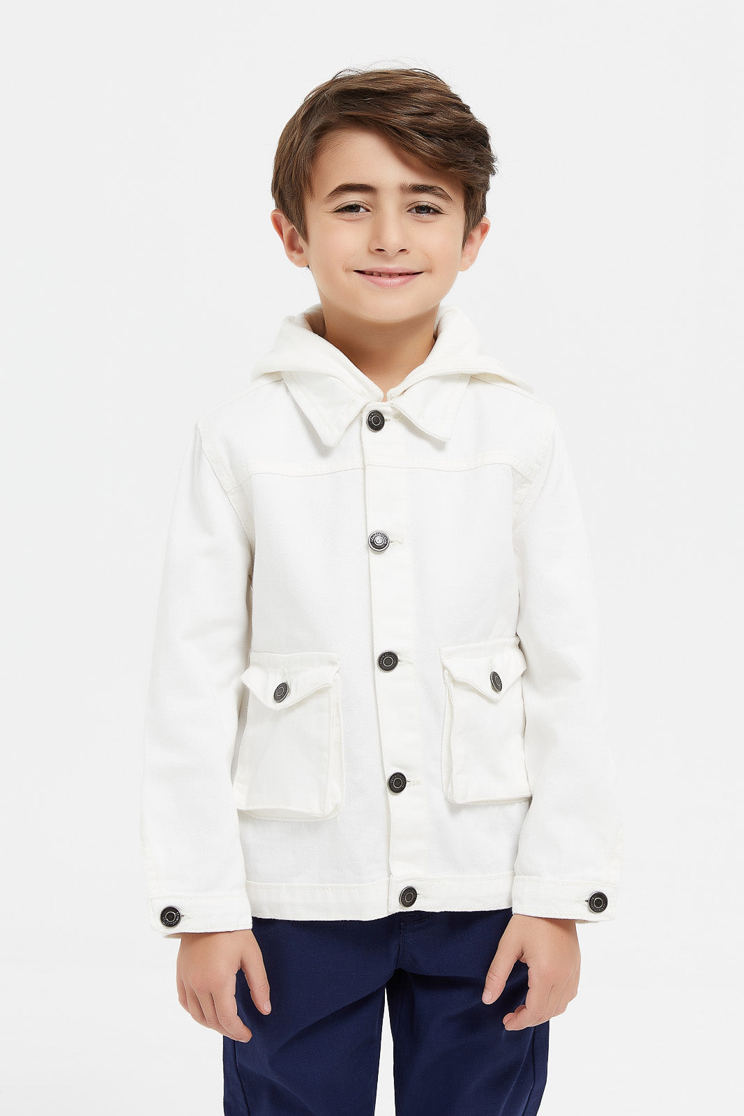 Boys cream shop jacket