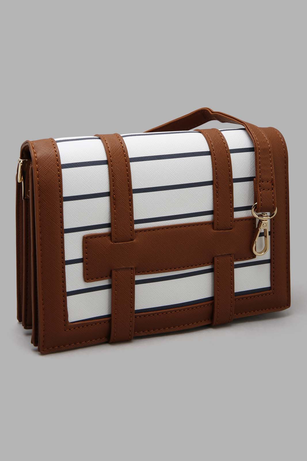 Color: Brown, White, Category: Crossbody-Bag