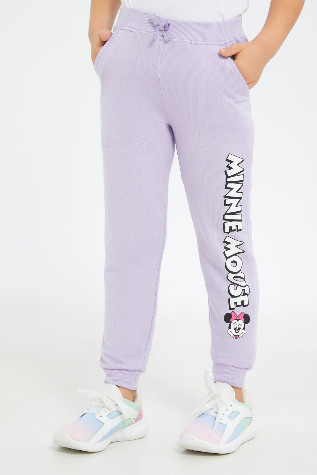 Girls Lilac Minnie Mouse Jogger