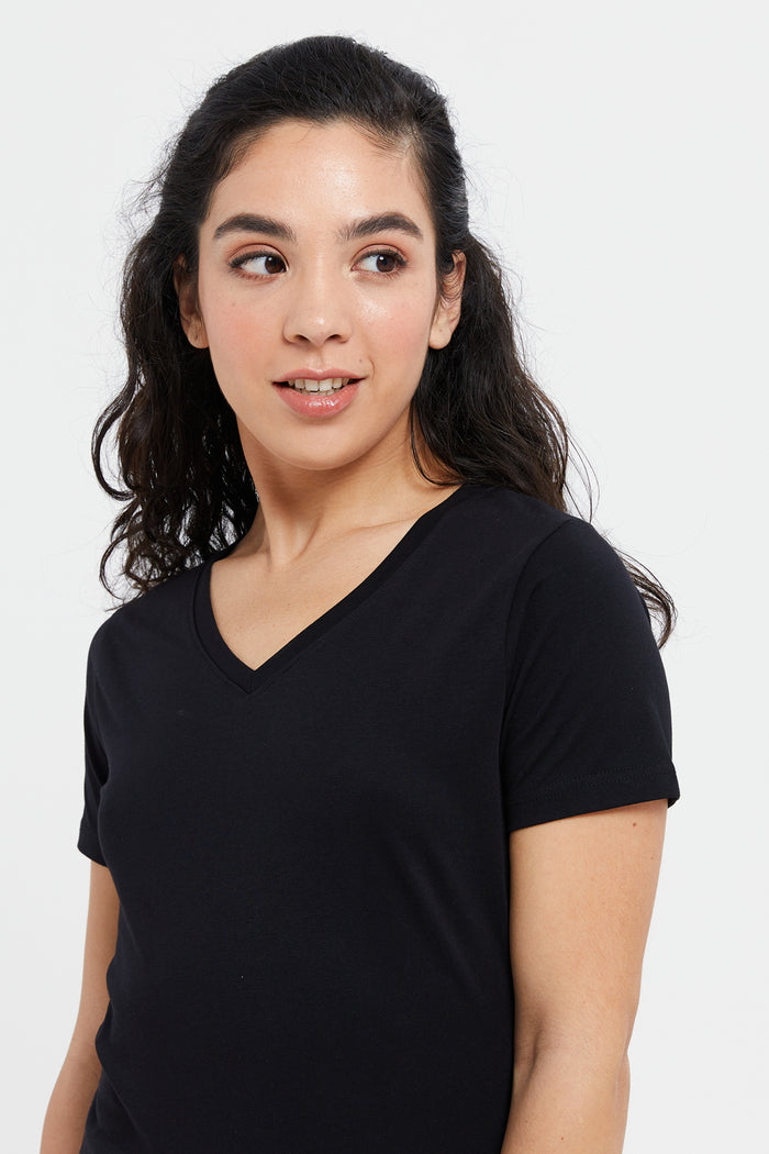 Redtag-black-t-shirts-125116314---