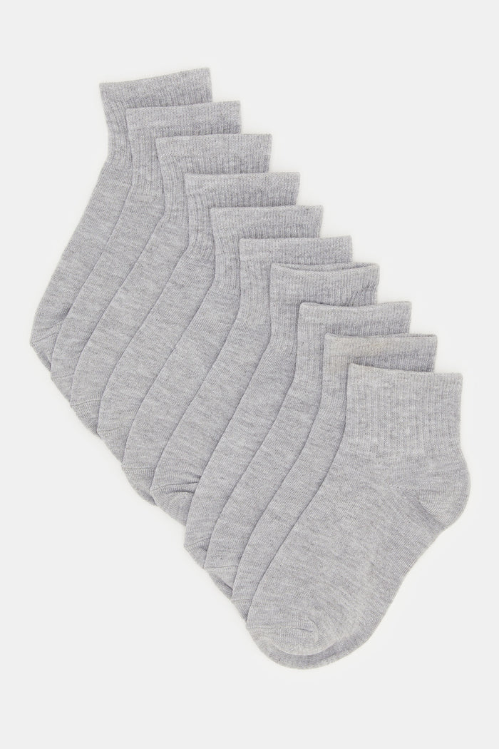Redtag-Boys-Pack-Of-5---Sl-Longer-Than-Ankle-Length-With-Rib---Grey-365,-BSR-Socks,-Category:Socks,-Colour:Grey,-Deals:New-In,-Filter:Senior-Boys-(8-to-14-Yrs),-H1:KWR,-H2:BSR,-H3:IMP,-H4:SKS,-KWRBSRIMPSKS,-New-In-BSR-APL,-Non-Sale,-Packs,-ProductType:Ankle-Socks,-Season:365,-Section:Boys-(0-to-14Yrs),-Set:Set-of-5-Senior-Boys-9 to 14 Years