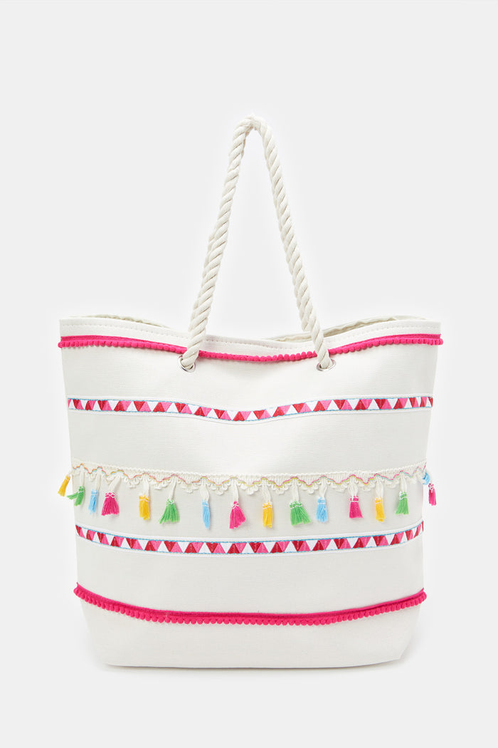 Redtag-Multi-Colour-Beach-Bag-Category:Bags,-Colour:Assorted,-Deals:New-In,-Filter:Women's-Accessories,-H1:ACC,-H2:LAD,-H3:LAB,-H4:LAB-LADIES-BAGS,-New-In,-New-In-Women-ACC,-Non-Sale,-ProductType:Beach-Bags,-Season:W23A,-Section:Women,-W23A,-Women-Bags-Women-