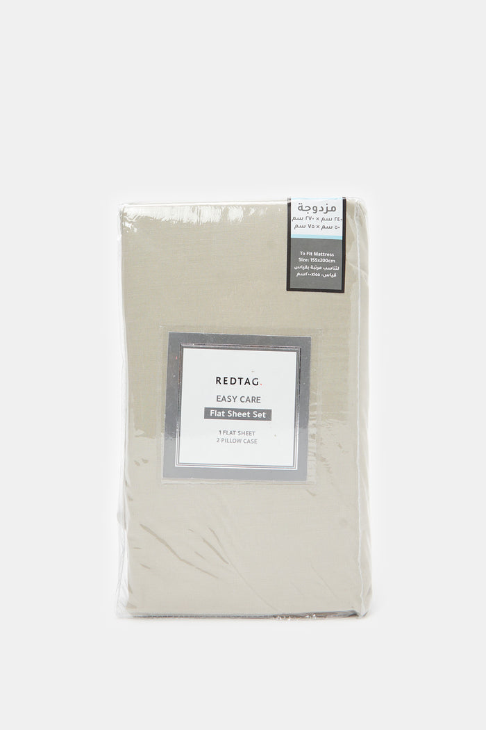 Redtag-Beige-Solid-Flat-Sheet-(Double-Size)-365,-Category:Flat-Sheets,-Colour:Beige,-Deals:New-In,-Filter:Home-Bedroom,-H1:HMW,-H2:BED,-H3:BLN,-H4:FLT,-HMW-BED-Flat-Sheets,-HMWBEDBLNFLT,-New-In-HMW-BED,-Non-Sale,-ProductType:Flat-Sheets-Double-Size,-Season:365,-Section:Homewares-Home-Bedroom-