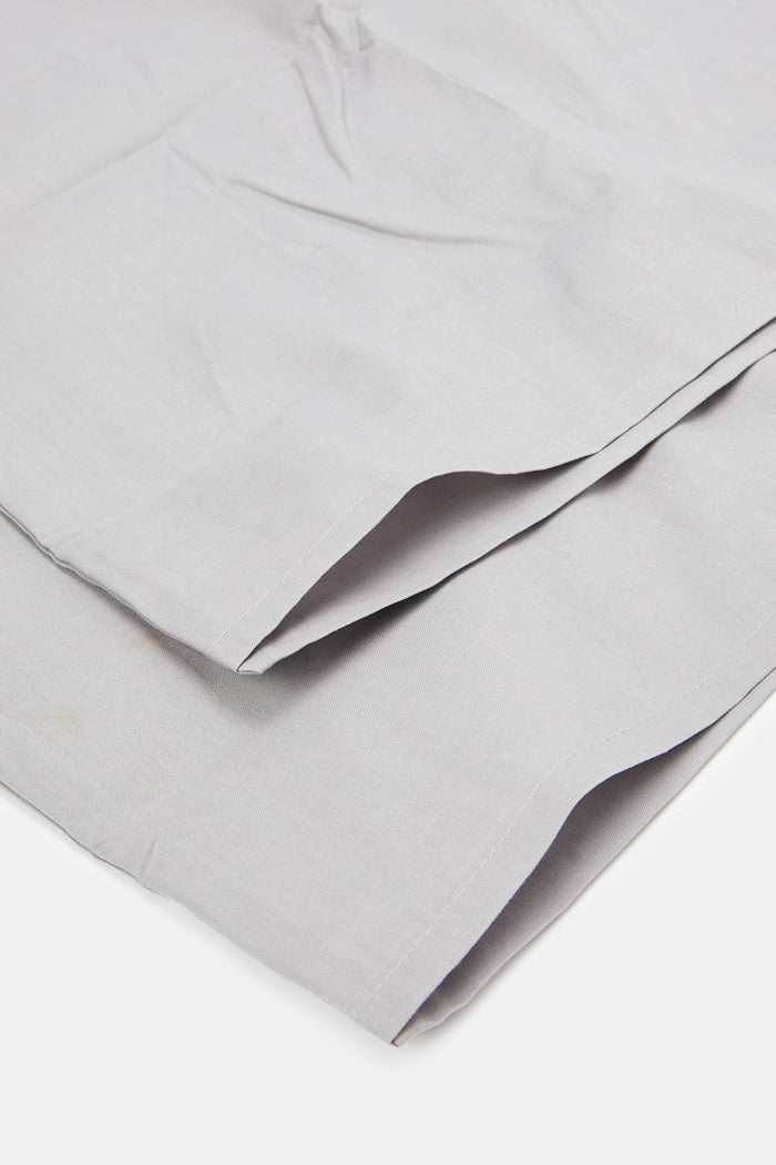 Redtag-Grey-Solid-Flat-Sheet-(Double-Size)-365,-Category:Flat-Sheets,-Colour:Grey,-Deals:New-In,-Filter:Home-Bedroom,-H1:HMW,-H2:BED,-H3:BLN,-H4:FLT,-HMW-BED-Flat-Sheets,-HMWBEDBLNFLT,-New-In-HMW-BED,-Non-Sale,-ProductType:Flat-Sheets-Double-Size,-Season:365,-Section:Homewares-Home-Bedroom-