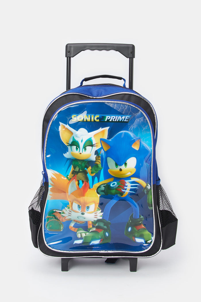 Redtag-Navy/Blue-Sonic-Prime-Print-16"-5Pcs-Trolley-Set-BOY-Bags,-BTS23,-Category:Bags,-CHR,-Colour:Navy,-Deals:New-In,-Filter:Boys-Accessories,-H1:ACC,-H2:SCH,-H3:BTC,-H4:BTC-BACK-TO-SCHOOL,-New-In,-New-In-BOY-ACC,-Non-Sale,-ProductType:Trolley,-Season:W23O,-Section:Boys-(0-to-14Yrs),-W23O-Check-