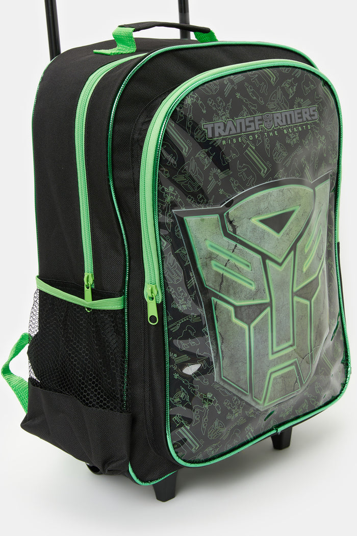 Redtag-Green/Black-Transformers-:-Rise-Of-The-Beasts-Print-16"-5Pcs-Trolley-Set-BOY-Bags,-BTS23,-Category:Bags,-CHR,-Colour:Green,-Deals:New-In,-Filter:Boys-Accessories,-H1:ACC,-H2:SCH,-H3:BTC,-H4:BTC-BACK-TO-SCHOOL,-New-In,-New-In-BOY-ACC,-Non-Sale,-ProductType:Trolley,-Season:W23O,-Section:Boys-(0-to-14Yrs),-W23O-Check-