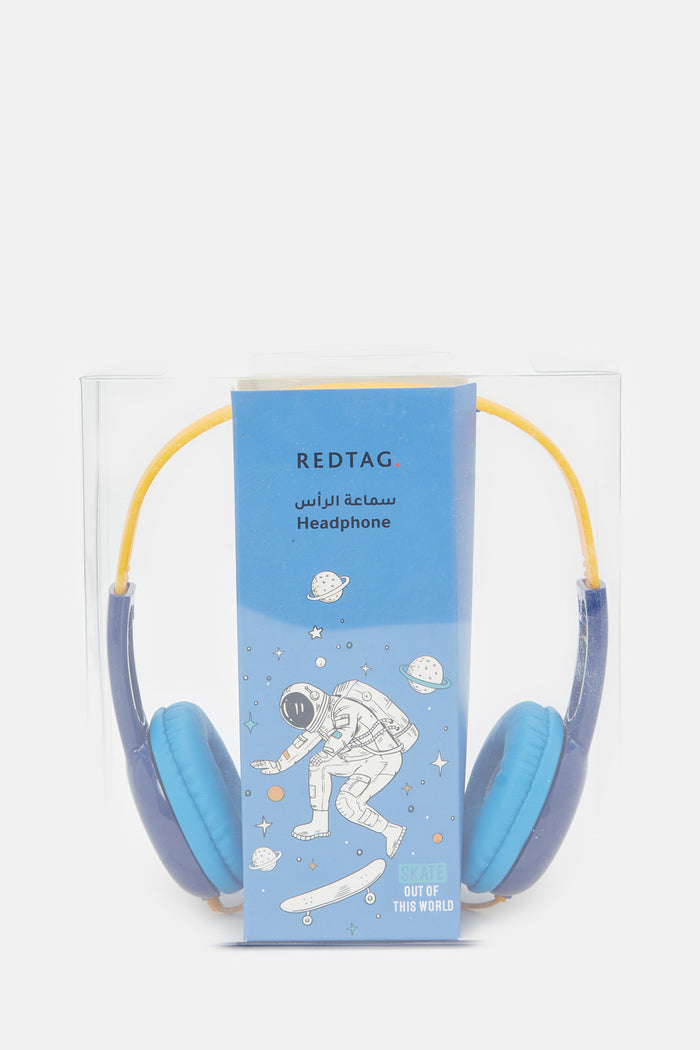 Redtag-Blue-Space-Man-Print-Heaphone-BTS23,-Category:Stationery,-CHR,-Colour:Blue,-Deals:New-In,-Filter:Travel-Accessories,-H1:ACC,-H2:IMP,-H3:HOM,-H4:HOM-HOME,-IMP-Stationery,-New-In,-New-In-IMP-ACC,-Non-Sale,-ProductType:Notebooks,-Season:W23O,-Section:Homewares,-W23O-Home-Accessories-