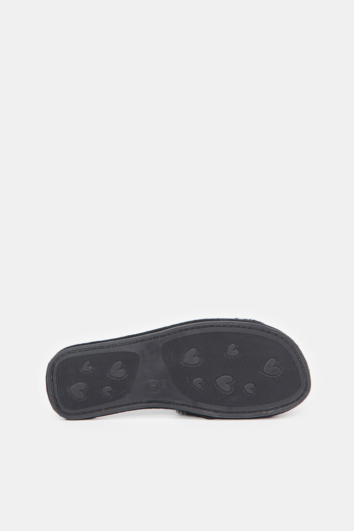 Redtag-Black-Classic-Slipper-365,-Category:Slippers,-Colour:Black,-Deals:New-In,-Filter:Women's-Footwear,-New-In-Women-FOO,-Non-Sale,-ProductType:Mules,-Section:Women,-Women-Slippers-Women's-