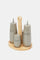 Redtag-Gray-Condiment-With-Wooden-Stand-(5-Piece)-Category:Canisters-And-Jars,-Colour:Grey,-Deals:New-In,-Filter:Home-Dining,-H1:HMW,-H2:DIN,-H3:CRC,-H4:CCS,-HMW-DIN-Crockery,-HMWDINCRCCCS,-New-In-HMW-DIN,-Non-Sale,-ProductType:Canisters,-Season:W23O,-Section:Homewares,-W23O-Home-Dining-