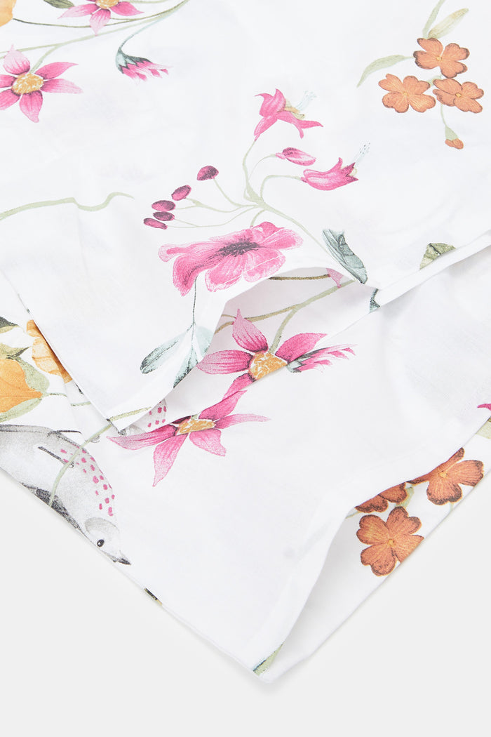 Redtag-White/Pink-2-Piece-Floral-Printed-Pillow-Case-Category:Pillowcases,-Colour:White,-Deals:New-In,-Filter:Home-Bedroom,-H1:HMW,-H2:BED,-H3:BLN,-H4:PWC,-HMW-BED-Pillowcases,-HMWBEDBLNPWC,-New-In-HMW-BED,-Non-Sale,-ProductType:Pillowcases,-Season:W23A,-Section:Homewares,-W23A-Home-Bedroom-