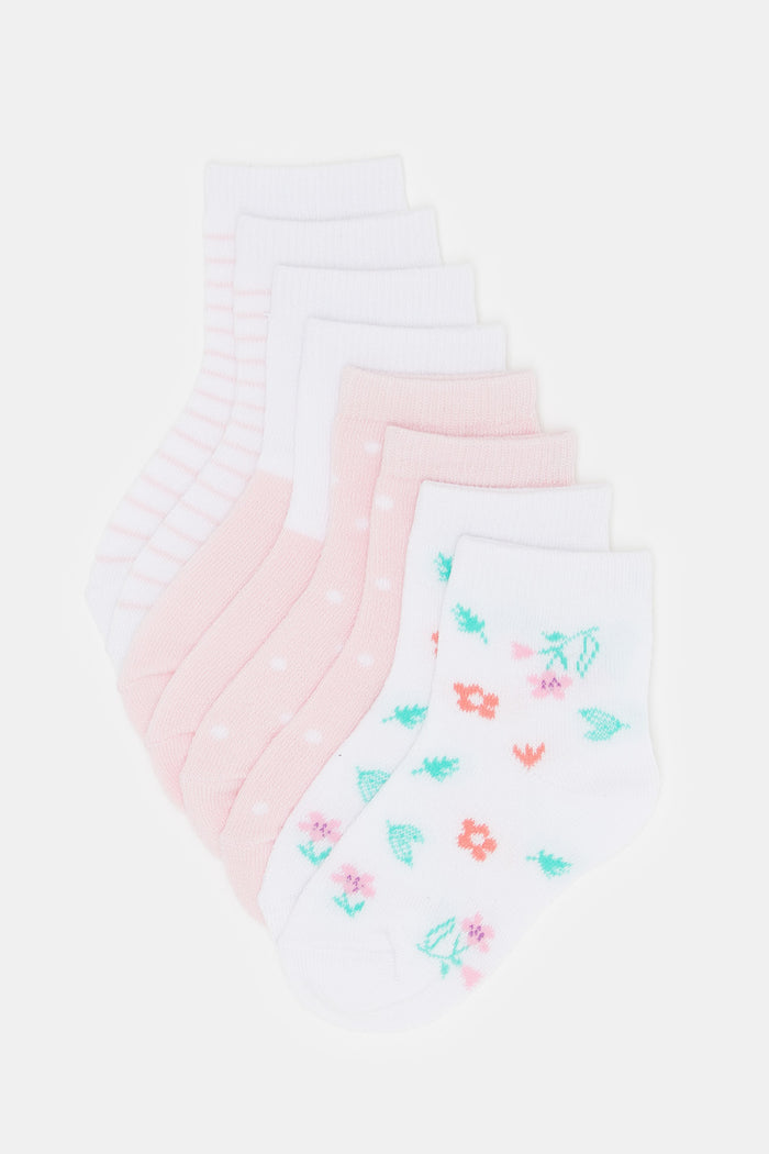 Redtag-Assorted-4-Pcs-Pk-Ankle-Length-Printed-Sock-365,-Category:Socks,-Colour:Assorted,-Deals:New-In,-Filter:Infant-Girls-(3-to-24-Mths),-H1:KWR,-H2:ING,-H3:HOS,-H4:SKS,-ING-Socks,-KWRINGHOSSKS,-New-In-ING,-Non-Sale,-ProductType:Ankle-Socks,-Season:365365,-Section:Girls-(0-to-14Yrs)-Infant-Girls-3 to 24 Months