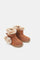 Redtag-Bronze-Pom-Pom-Detail-Ankle-Boot-Category:Boots,-Colour:Bronze,-Deals:New-In,-Filter:Girls-Footwear-(1-to-3-Yrs),-ING-Boots,-New-In-ING-FOO,-Non-Sale,-ProductType:Ankle-boots,-Section:Girls-(0-to-14Yrs),-W23B-Infant-Girls-1 to 3 Years