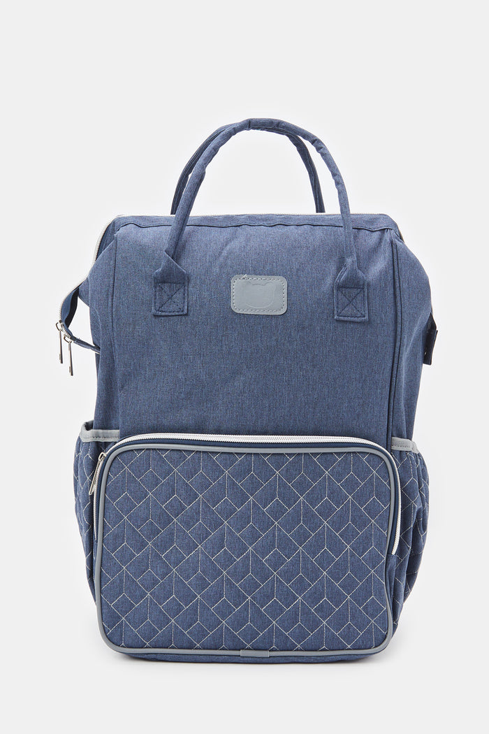 Redtag-Navy-Diaper-Backpack-ACCNBNFECBAG,-Category:Bags,-Colour:Navy,-Deals:New-In,-Filter:Newborn-Accessories,-H1:ACC,-H2:NBN,-H3:FEC,-H4:BAG,-NBN-Bags,-New-In,-New-In-NBN-ACC,-Non-Sale,-ProductType:Baby-Diaper-Bags,-Season:W23A,-Section:Boys-(0-to-14Yrs),-W23A-New-Born-Baby-