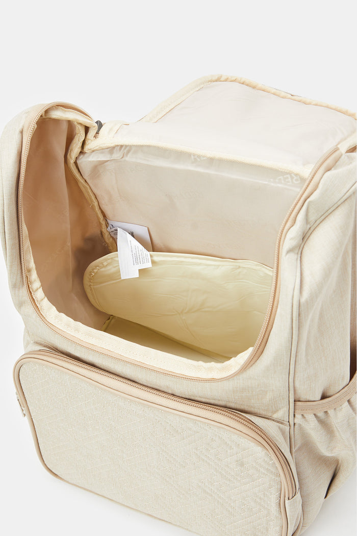 Redtag-Beige-Diaper-Bag-ACCNBNFECBAG,-Category:Bags,-Colour:Beige,-Deals:New-In,-Filter:Newborn-Accessories,-H1:ACC,-H2:NBN,-H3:FEC,-H4:BAG,-NBN-Bags,-New-In,-New-In-NBN-ACC,-Non-Sale,-ProductType:Baby-Diaper-Bags,-Season:W23A,-Section:Boys-(0-to-14Yrs),-W23A-New-Born-Baby-