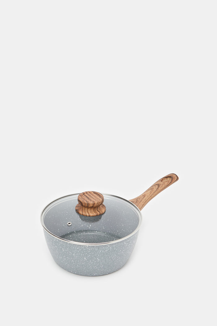 Redtag-Grey-Forged-Sauce-Pan-With-Soft-Touch-Handle-(20Cm)-Category:Pans,-Colour:Grey,-Deals:New-In,-Filter:Home-Dining,-H1:HMW,-H2:DIN,-H3:COO,-H4:PAP,-HMW-DIN-Cookware,-HMWDINCOOPAP,-New-In-HMW-DIN,-Non-Sale,-ProductType:Ceramic-Pans,-Season:W23A,-Section:Homewares,-W23A-Home-Dining-