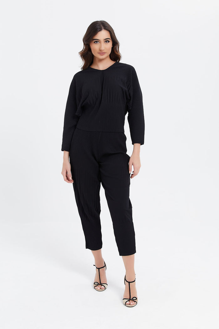 Redtag-Black-Pleated-Pant-Category:Trousers,-Colour:Black,-Deals:New-In,-Filter:Women's-Clothing,-H1:LWR,-H2:LDC,-H3:TRS,-H4:CTR,-LDC-Trousers,-LWRLDCTRSCTR,-New-In-LDC,-Non-Sale,-ProductType:Pants-Jogger-Fit,-Season:W23A,-Section:Women,-W23A-Women's-