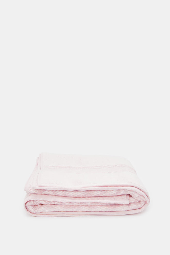 Redtag-Pink-Textured-Cotton-Beach-Towel-Category:Towels,-Colour:Pink,-Deals:New-In,-Filter:Home-Bathroom,-H1:HMW,-H2:BAC,-H3:TOW,-H4:BEA,-HMW-BAC-Towels,-HMWBACTOWBEA,-New-In-HMW-BAC,-Non-Sale,-ProductType:Beach-Towels,-Season:W23A,-Section:Homewares,-W23A-Home-Bathroom-