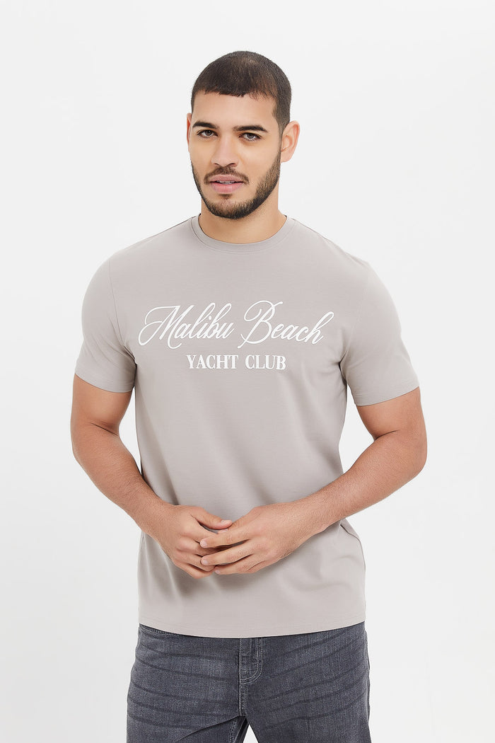 Redtag-Grey-Statement-Tee-With-Stretch-Category:T-Shirts,-Colour:Mid-Grey,-Deals:New-In,-Filter:Men's-Clothing,-H1:MWR,-H2:GEN,-H3:TSH,-H4:TSH,-Men-T-Shirts,-MWRGENTSHTSH,-New-In-Men,-Non-Sale,-ProductType:Printed-T-Shirt,-S23E,-Season:S23E,-Section:Men-Men's-