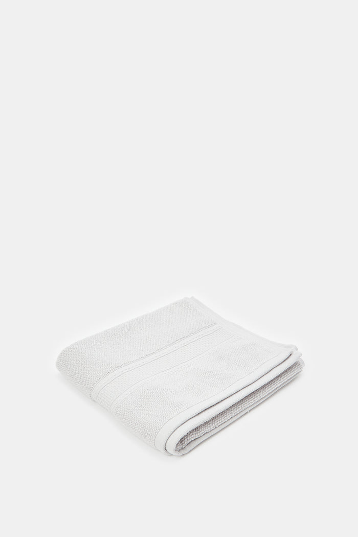 Redtag-Light-Grey-Textured-Cotton-Hand-Towel-Category:Towels,-Colour:Grey,-Deals:New-In,-Filter:Home-Bathroom,-H1:HMW,-H2:BAC,-H3:TOW,-H4:HAN,-HMW-BAC-Towels,-HMWBACTOWHAN,-New-In-HMW-BAC,-Non-Sale,-ProductType:Hand-Towels,-Season:W23A,-Section:Homewares,-W23A-Home-Bathroom-