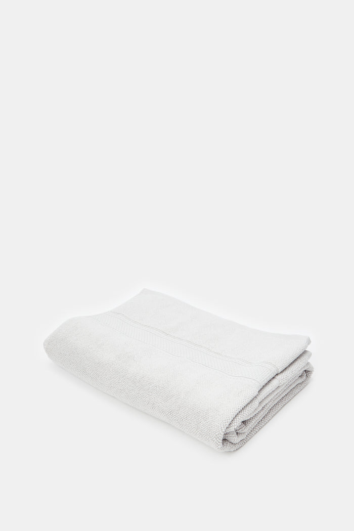 Redtag-Light-Grey-Textured-Cotton-Beach-Towel-Category:Towels,-Colour:Grey,-Deals:New-In,-Filter:Home-Bathroom,-H1:HMW,-H2:BAC,-H3:TOW,-H4:BAT,-HMW-BAC-Towels,-HMWBACTOWBAT,-New-In-HMW-BAC,-Non-Sale,-ProductType:Bath-Towels,-Season:W23A,-Section:Homewares,-W23A-Home-Bathroom-