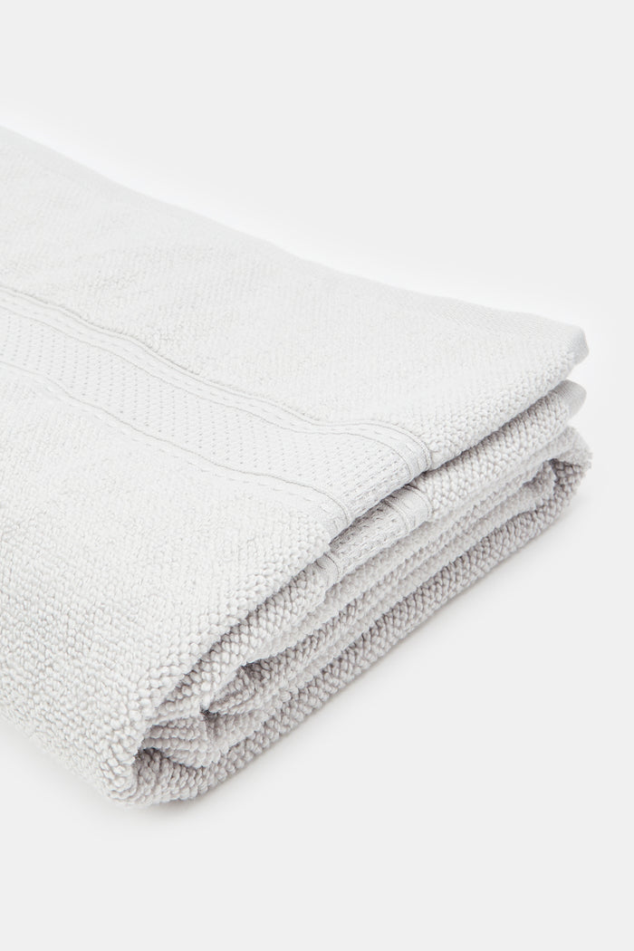 Redtag-Light-Grey-Textured-Cotton-Beach-Towel-Category:Towels,-Colour:Grey,-Deals:New-In,-Filter:Home-Bathroom,-H1:HMW,-H2:BAC,-H3:TOW,-H4:BAT,-HMW-BAC-Towels,-HMWBACTOWBAT,-New-In-HMW-BAC,-Non-Sale,-ProductType:Bath-Towels,-Season:W23A,-Section:Homewares,-W23A-Home-Bathroom-
