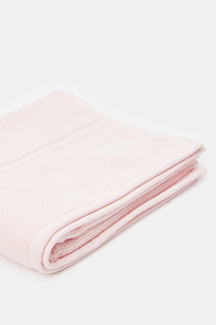 Redtag-Pink-Textured-Cotton-Hand-Towel-Category:Towels,-Colour:Pink,-Deals:New-In,-Filter:Home-Bathroom,-H1:HMW,-H2:BAC,-H3:TOW,-H4:HAN,-HMW-BAC-Towels,-HMWBACTOWHAN,-New-In-HMW-BAC,-Non-Sale,-ProductType:Hand-Towels,-Season:W23A,-Section:Homewares,-W23A-Home-Bathroom-