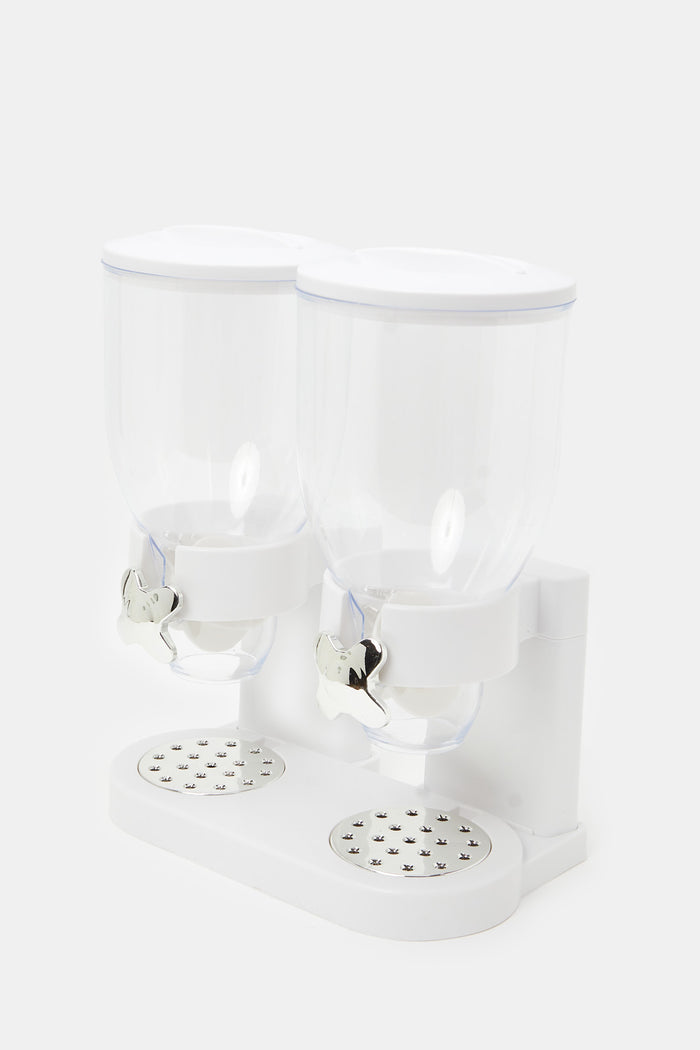 Redtag-White-Double-Dispenser-(Capacity:3.5-X-2-L)-Category:Canisters-And-Jars,-Colour:White,-Deals:New-In,-Filter:Home-Dining,-H1:HMW,-H2:DIN,-H3:STO,-H4:STG,-HMW-DIN-Storage,-HMWDINSTOSTG,-New-In-HMW-DIN,-Non-Sale,-ProductType:Canisters,-Season:W23B,-Section:Homewares,-W23B-Home-Dining-