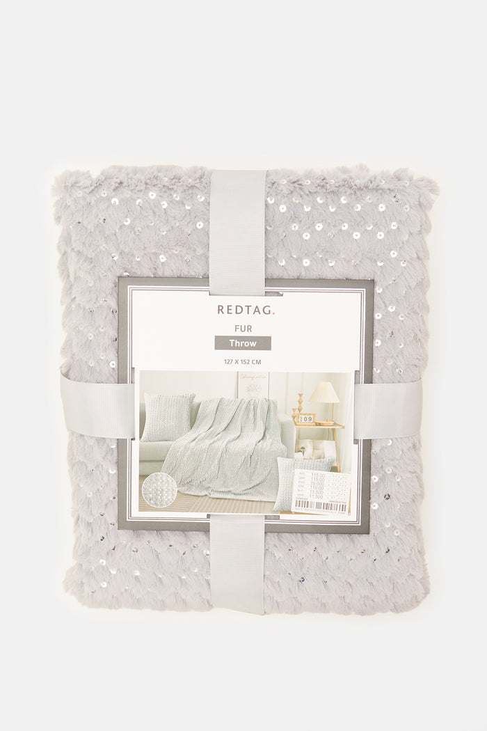 Redtag-grey-bed-throws-126266306--Home-Bedroom-