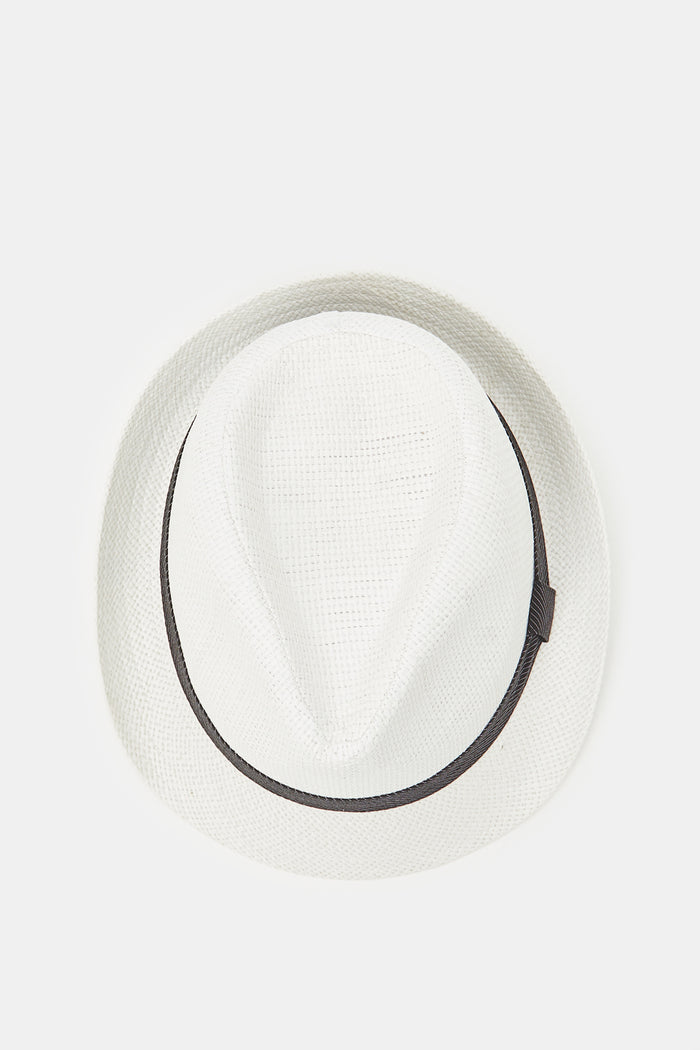 Redtag-White-Hats-With-Band-ACCGENMEAFAA,-Category:Caps-&-Hats,-Colour:White,-Deals:New-In,-Filter:Men's-Accessories,-H1:ACC,-H2:GEN,-H3:MEA,-H4:FAA,-Men-Caps-&-Hats,-New-In,-New-In-Men-ACC,-Non-Sale,-ProductType:Caps,-Season:W23B,-Section:Men,-W23B-Men's-