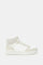 Redtag-White-Hightop-Sneaker-Category:Trainers,-Colour:White,-Deals:New-In,-Filter:Women's-Footwear,-New-In-Women-FOO,-Non-Sale,-ProductType:Lace-Up-Shoes,-Section:Women,-W23B,-Women-Trainers-Women's-