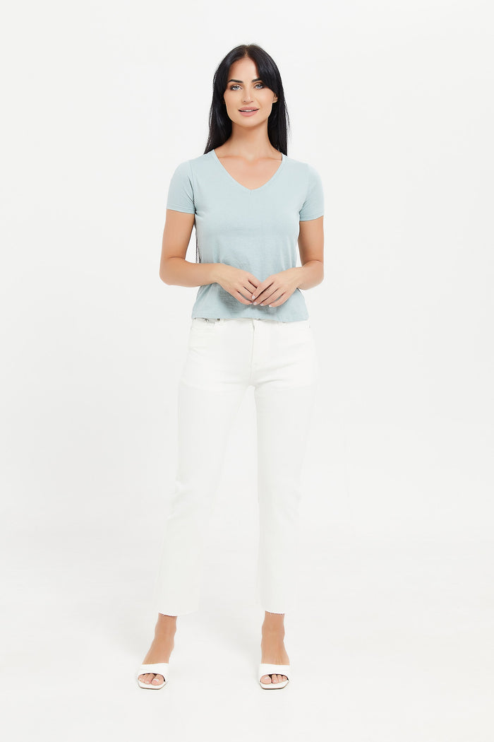 Redtag-White-High-Waist-Straight-Fit-Jeans-Category:Jeans,-Colour:White,-Deals:New-In,-Filter:Women's-Clothing,-H1:LWR,-H2:LAD,-H3:DNB,-H4:JNS,-LWRLADDNBJNS,-New-In-Women,-Non-Sale,-ProductType:Jeans-Straight-Fit,-Season:W23A,-Section:Women,-W23A,-Women-Jeans-Women's-