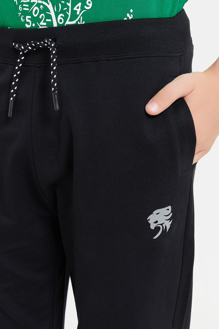 Redtag-Black-Table-Active-Pants-365,-BSR-Joggers,-Category:Joggers,-Colour:Black,-Deals:New-In,-Filter:Senior-Boys-(8-to-14-Yrs),-H1:KWR,-H2:BSR,-H3:SPW,-H4:ATP,-KWRBSRSPWATP,-New-In-BSR,-Non-Sale,-ProductType:Joggers,-Season:365365,-Section:Boys-(0-to-14Yrs),-TBL-Senior-Boys-9 to 14 Years