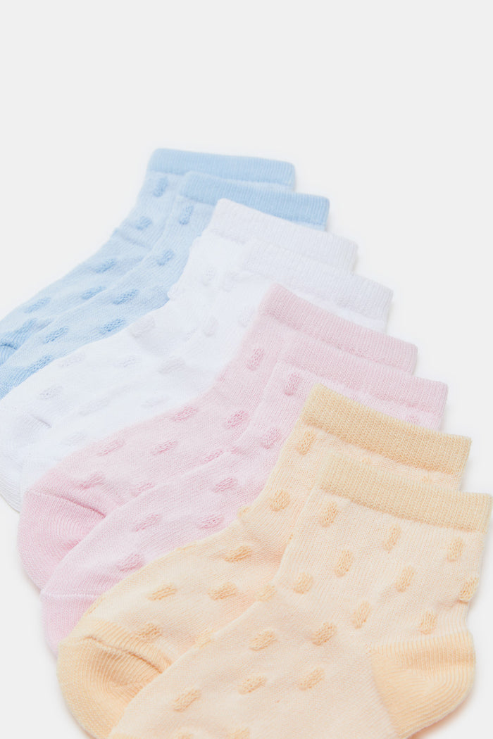 Redtag-Assorted-4-Pcs-Pk-Ankle-Length-Solid-Socks-Category:Socks,-Colour:Assorted,-Deals:2-FOR-28,-Deals:New-In,-Filter:Infant-Girls-(3-to-24-Mths),-H1:KWR,-H2:ING,-H3:HOS,-H4:SKS,-ING-Socks,-KWRINGHOSSKS,-New-In-ING,-Non-Sale,-ProductType:Ankle-Socks,-S23E,-Season:S23E,-Section:Girls-(0-to-14Yrs)-Infant-Girls-3 to 24 Months