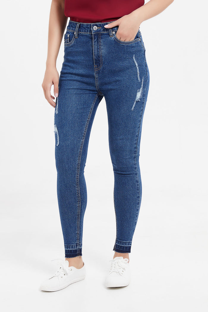 Redtag-Medium-Wash-High-Waist-Skinny-Fit-Jeans-Category:Jeans,-Colour:Blue,-Deals:New-In,-Filter:Women's-Clothing,-H1:LWR,-H2:LAD,-H3:DNB,-H4:JNS,-LWRLADDNBJNS,-New-In-Women,-Non-Sale,-ProductType:Jeans-Skinny-Fit,-Season:W23A,-Section:Women,-W23A,-Women-Jeans-Women's-