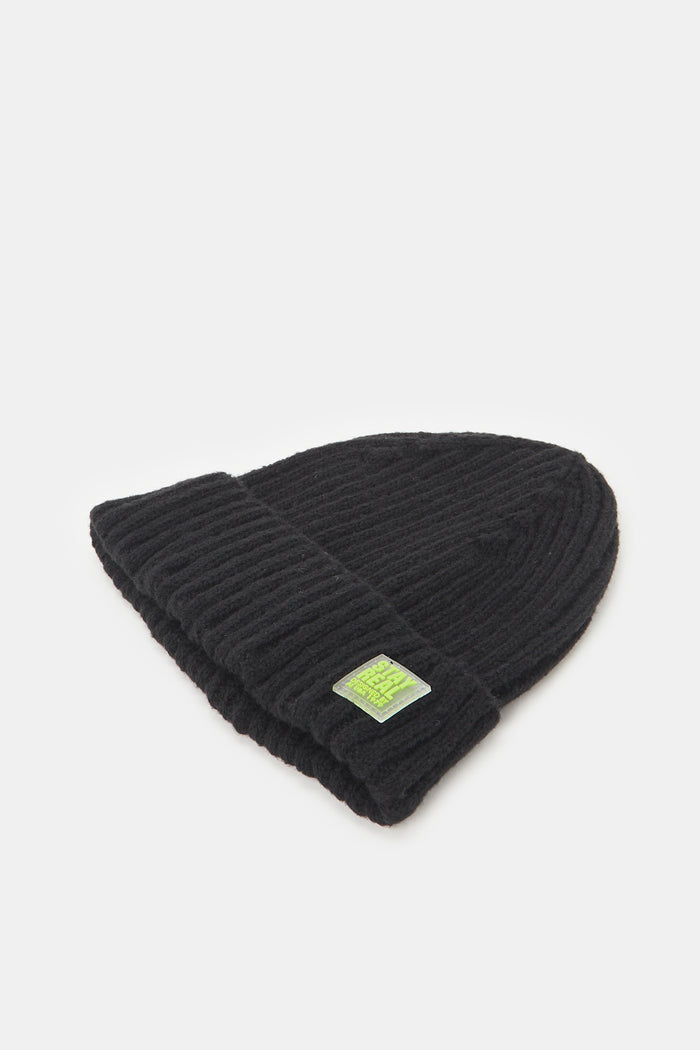 Redtag-Multi-Colour-Knitted-Cap-ACCGENMEAFAA,-Category:Knitted-Accessories,-Colour:Black,-Deals:New-In,-Filter:Men's-Accessories,-H1:ACC,-H2:GEN,-H3:MEA,-H4:FAA,-Men-Knitted-Accessories,-New-In,-New-In-Men-ACC,-Non-Sale,-ProductType:Beanies,-Season:W23B,-Section:Men,-W23B-Men's-