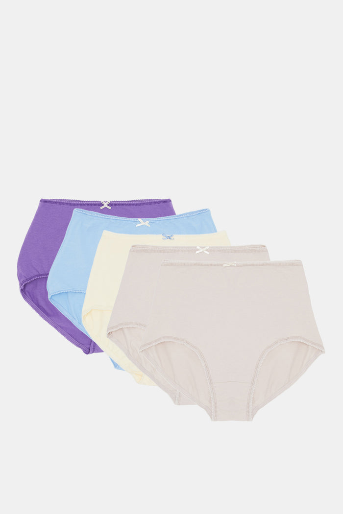 Redtag-Basic-5-Pack-365-Full-Brief-365,-Category:Briefs,-Colour:Assorted,-Deals:New-In,-Filter:Women's-Clothing,-H1:LWR,-H2:LDL,-H3:LIN,-H4:BRE,-LWRLDLLINBRE,-New-In-Women,-Non-Sale,-ProductType:Briefs,-Season:365365,-Section:Women,-Women-Briefs--