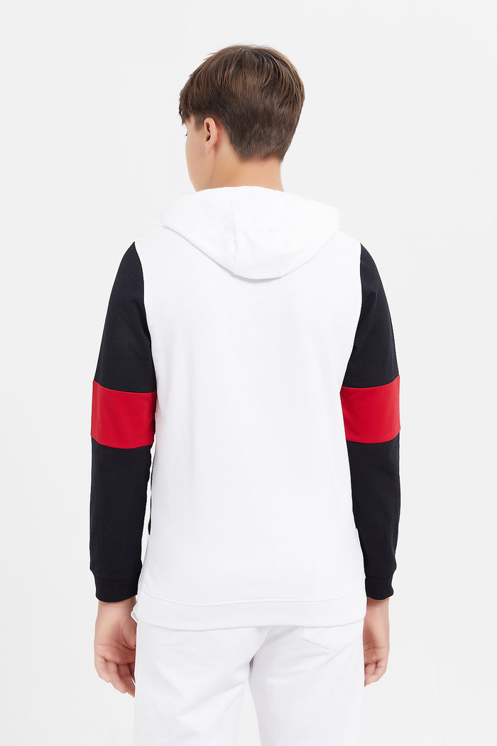 Redtag-White-Game-On-Hoody-Coordinated-Sweatshirt-BSR-Sweatshirts,-Category:Sweatshirts,-Colour:White,-Deals:New-In,-Filter:Senior-Boys-(8-to-14-Yrs),-H1:KWR,-H2:BSR,-H3:SWS,-H4:SWS,-KWRBSRSWSSWS,-New-In-BSR,-Non-Sale,-ProductType:Hooded-Sweatshirts,-Season:W23A,-Section:Boys-(0-to-14Yrs),-TBL,-W23A-Senior-Boys-9 to 14 Years