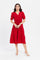Redtag-Red-Textured-Wrap-Dress-Category:Dresses,-Colour:Red,-Deals:New-In,-Filter:Women's-Clothing,-H1:LWR,-H2:LAD,-H3:DRS,-H4:CAD,-LWRLADDRSCAD,-Midi-Dress,-New-In-Women,-Non-Sale,-ProductType:Dresses,-Season:W23A,-Section:Women,-W23A,-Women-Dresses-Women's-