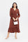 Redtag-Brown-Teared--Wrap-Maxi--Dress-Category:Dresses,-Colour:Brown,-Deals:New-In,-Filter:Women's-Clothing,-H1:LWR,-H2:LAD,-H3:DRS,-H4:CAD,-LWRLADDRSCAD,-Midi-Dress,-New-In-Women,-Non-Sale,-PPE,-ProductType:Dresses,-Season:W23A,-Section:Women,-W23A,-Women-Dresses-Women's-