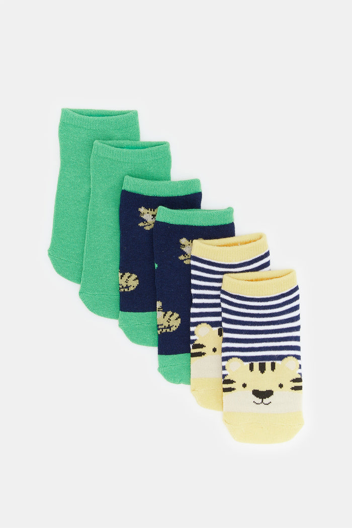 Redtag-Black-And-Mustard-3-Pack-Ankle-Length-Socks-365,-Category:Socks,-Colour:Assorted,-Deals:New-In,-Filter:Infant-Boys-(3-to-24-Mths),-H1:KWR,-H2:INB,-H3:HOS,-H4:SKS,-INB-Socks,-KWRINBHOSSKS,-New-In-INB,-Non-Sale,-ProductType:Ankle-Socks,-Season:365365,-Section:Boys-(0-to-14Yrs)-Infant-Boys-3 to 24 Months