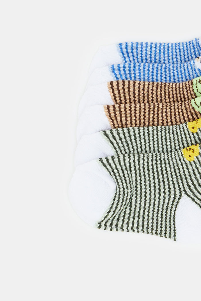 Redtag-Beige-And-Blue-Striped-3-Pack-Socks-365,-Category:Socks,-Colour:Assorted,-Deals:New-In,-Filter:Infant-Boys-(3-to-24-Mths),-H1:KWR,-H2:INB,-H3:HOS,-H4:SKS,-INB-Socks,-KWRINBHOSSKS,-New-In-INB,-Non-Sale,-ProductType:Ankle-Socks,-Season:365365,-Section:Boys-(0-to-14Yrs)-Infant-Boys-3 to 24 Months