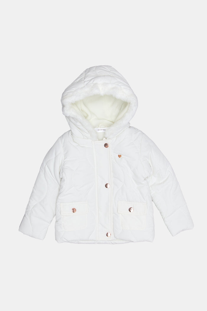 Redtag-Ivory-Padded-Coat-With-Fur-Hood-Category:Jackets,-Colour:Ivory,-Deals:New-In,-EHW,-Filter:Infant-Girls-(3-to-24-Mths),-H1:KWR,-H2:ING,-H3:OUW,-H4:OUW,-ING-Jackets,-KWRINGOUWOUW,-New-In-ING,-Non-Sale,-ProductType:Coats,-Season:W23B,-Section:Girls-(0-to-14Yrs),-W23B-Infant-Girls-3 to 24 Months