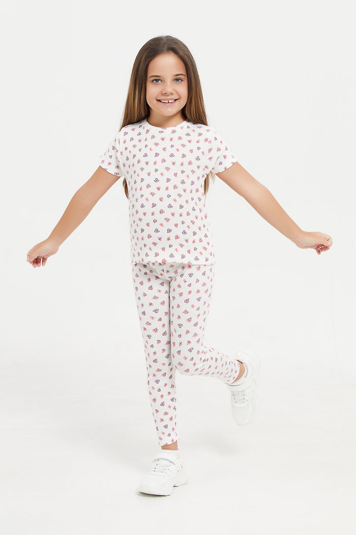 Redtag-White-Placement-Print-Rib-S/S-T-Shirt-Category:T-Shirts,-Colour:White,-Deals:New-In,-Filter:Girls-(2-to-8-Yrs),-GIR-T-Shirts,-H1:KWR,-H2:GIR,-H3:TSH,-H4:CAT,-KWRGIRTSHCAT,-New-In-GIR,-Non-Sale,-ProductType:Graphic-T-Shirts,-Season:W23A,-Section:Girls-(0-to-14Yrs),-TBL,-W23A-Girls-2 to 8 Years