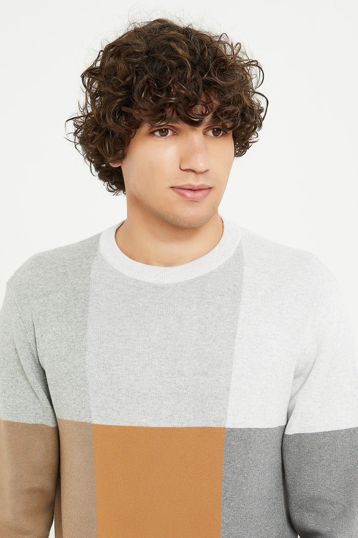 Redtag-Geometric-Check-Sweater-Category:Pullovers,-Colour:Assorted,-Deals:New-In,-Filter:Men's-Clothing,-H1:MWR,-H2:GEN,-H3:KNW,-H4:PUL,-Men-Pullovers,-MWRGENKNWPUL,-New-In-Men,-Non-Sale,-ProductType:Pullovers,-Season:W23A,-Section:Men,-W23A-Men's-