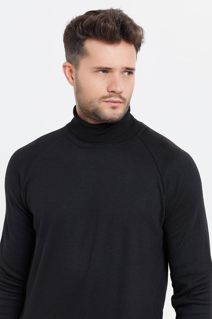 Redtag-Black-Turtle-Neck-Sweater-Category:Pullovers,-Colour:Black,-Deals:New-In,-Filter:Men's-Clothing,-H1:MWR,-H2:GEN,-H3:KNW,-H4:PUL,-Men-Pullovers,-MWRGENKNWPUL,-New-In-Men,-Non-Sale,-ProductType:Pullovers,-Season:W23B,-Section:Men,-TBL,-W23B-Men's-