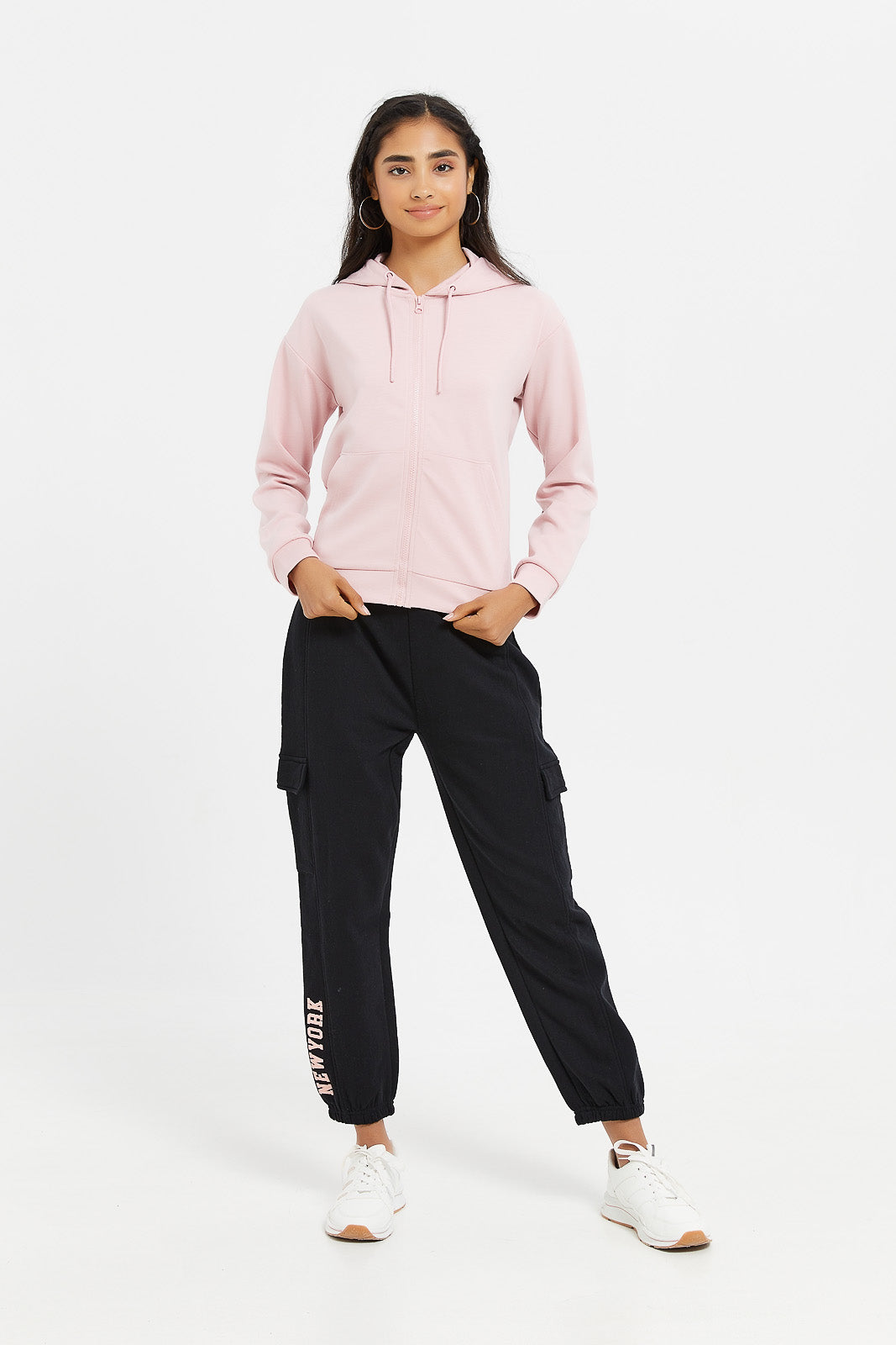 Buy Senior Girls Plain Black Track Pants 126625911 in Saudi Arabia