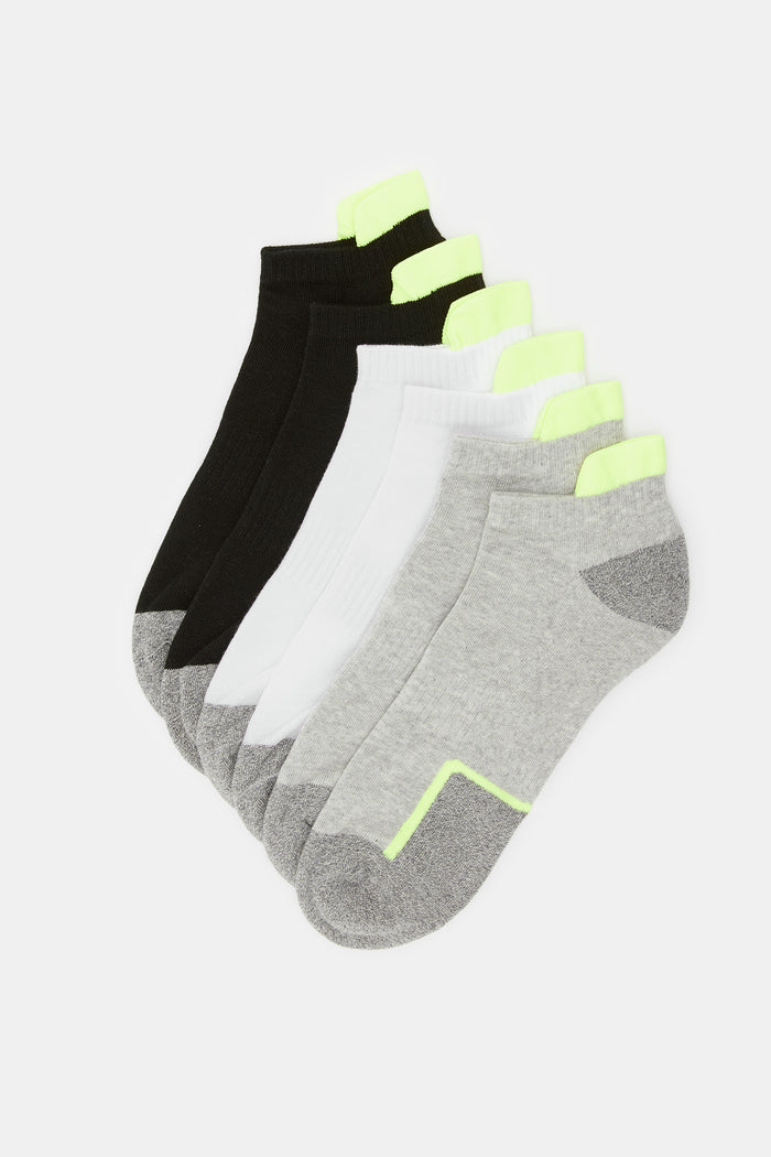 Redtag-White-/-Grey-/-Black-Tech-Trainer-Socks-365,-Category:Socks,-Colour:Assorted,-Deals:New-In,-Filter:Men's-Clothing,-H1:MWR,-H2:GEN,-H3:HOS,-H4:SKS,-Men-Socks,-MWRGENHOSSKS,-New-In-Men,-Non-Sale,-ProductType:Ankle-Socks,-Season:365365,-Section:Men-Men's-