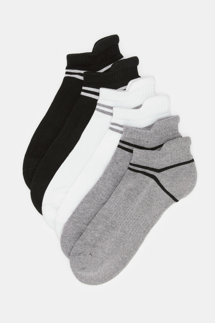 Redtag-White-/-Grey-/-Black-Tech-Trainer-Socks-365,-Category:Socks,-Colour:Assorted,-Deals:New-In,-Filter:Men's-Clothing,-H1:MWR,-H2:GEN,-H3:HOS,-H4:SKS,-Men-Socks,-MWRGENHOSSKS,-New-In-Men,-Non-Sale,-ProductType:Ankle-Socks,-Season:365365,-Section:Men-Men's-