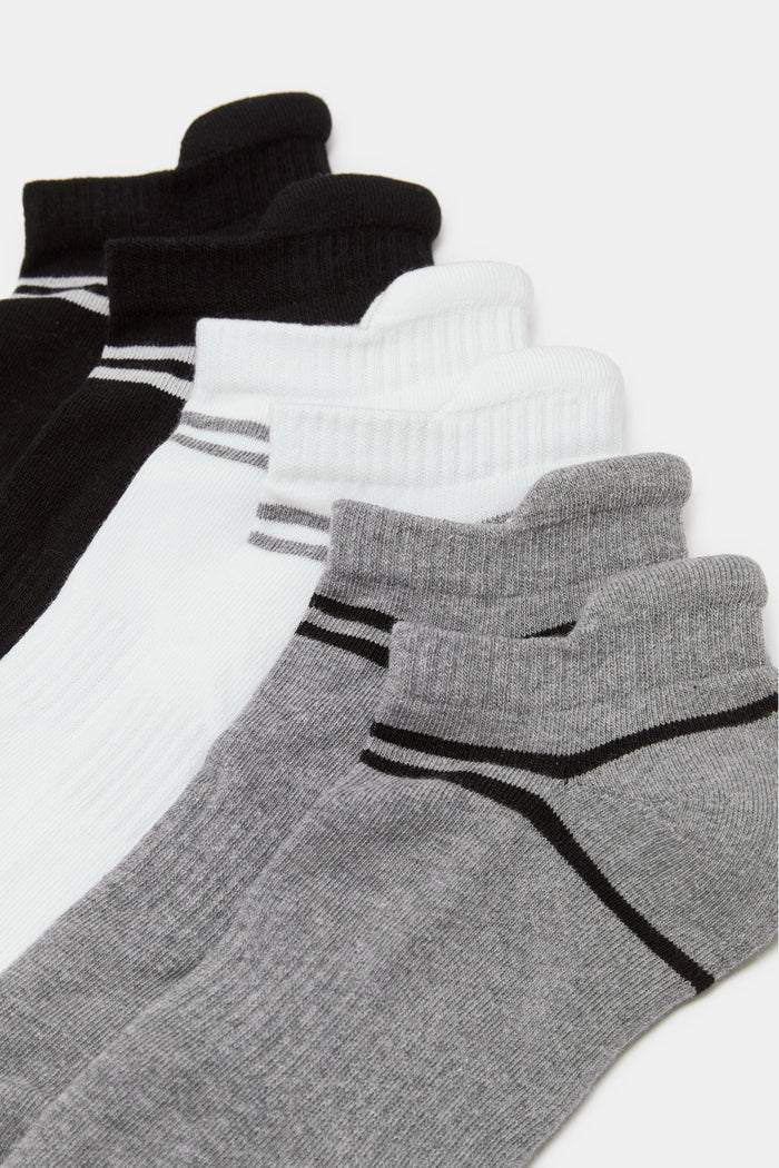 Redtag-White-/-Grey-/-Black-Tech-Trainer-Socks-365,-Category:Socks,-Colour:Assorted,-Deals:New-In,-Filter:Men's-Clothing,-H1:MWR,-H2:GEN,-H3:HOS,-H4:SKS,-Men-Socks,-MWRGENHOSSKS,-New-In-Men,-Non-Sale,-ProductType:Ankle-Socks,-Season:365365,-Section:Men-Men's-